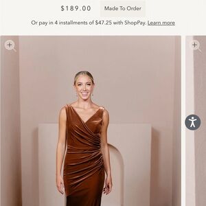 Revelry Brown Asymmetrical One Shoulder Dress